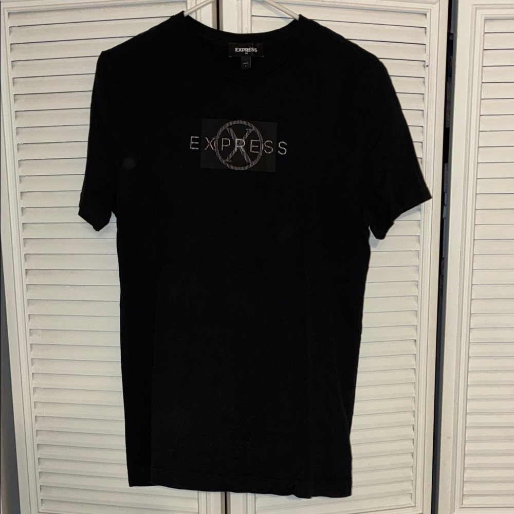 Express Black Short Sleeve Logo Tee